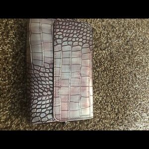Purple snakeskin wallet